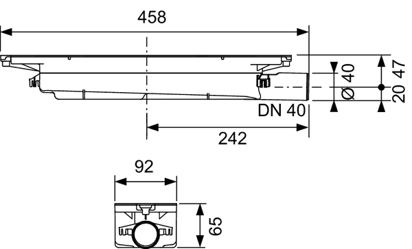 Сифон DN 40 Tece Drainprofile 673001