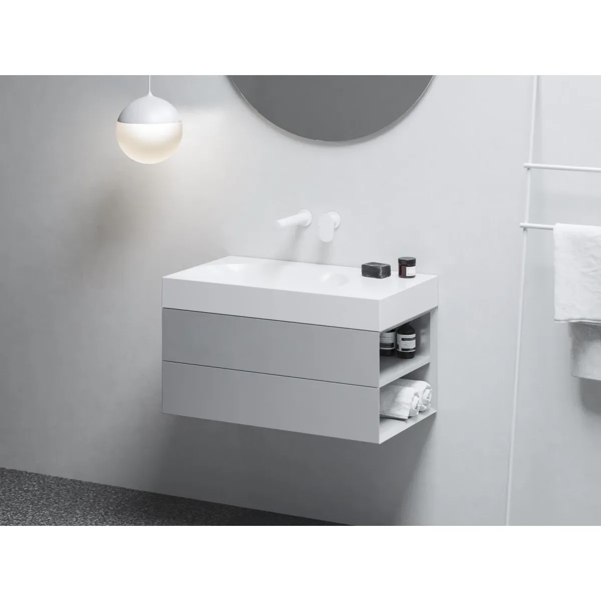 Раковина Ravak Lite XJXP1380001 80x45 см R, накладная, подвесная, белый