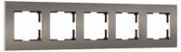 Рамка на 5 постов Werkel Slab бронза софт W0052963