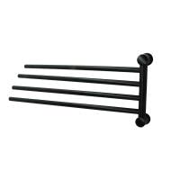 Полотенцедержатель WasserKRAFT K-1034BLACK четверной черный