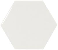 Equipe Scale Настенная керамическая плитка Hexagon White 10.7x12.4 глазурованный глянцевый