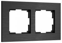 Рамка на 2 поста Werkel AluMax черный алюминий W0023508