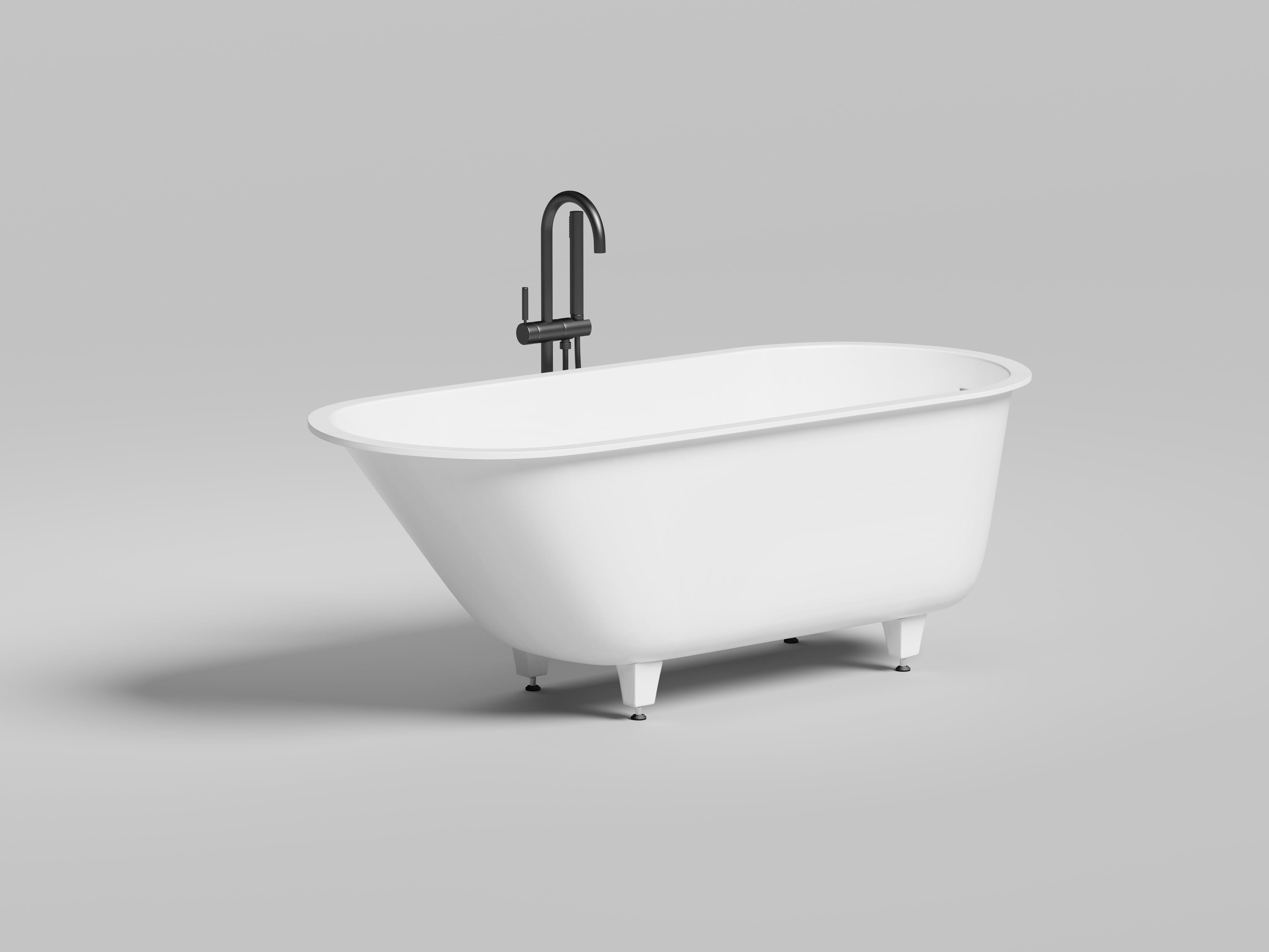 Ванна из искусственного камня Salini Ornella Kit 170х80 102414M белая матовая