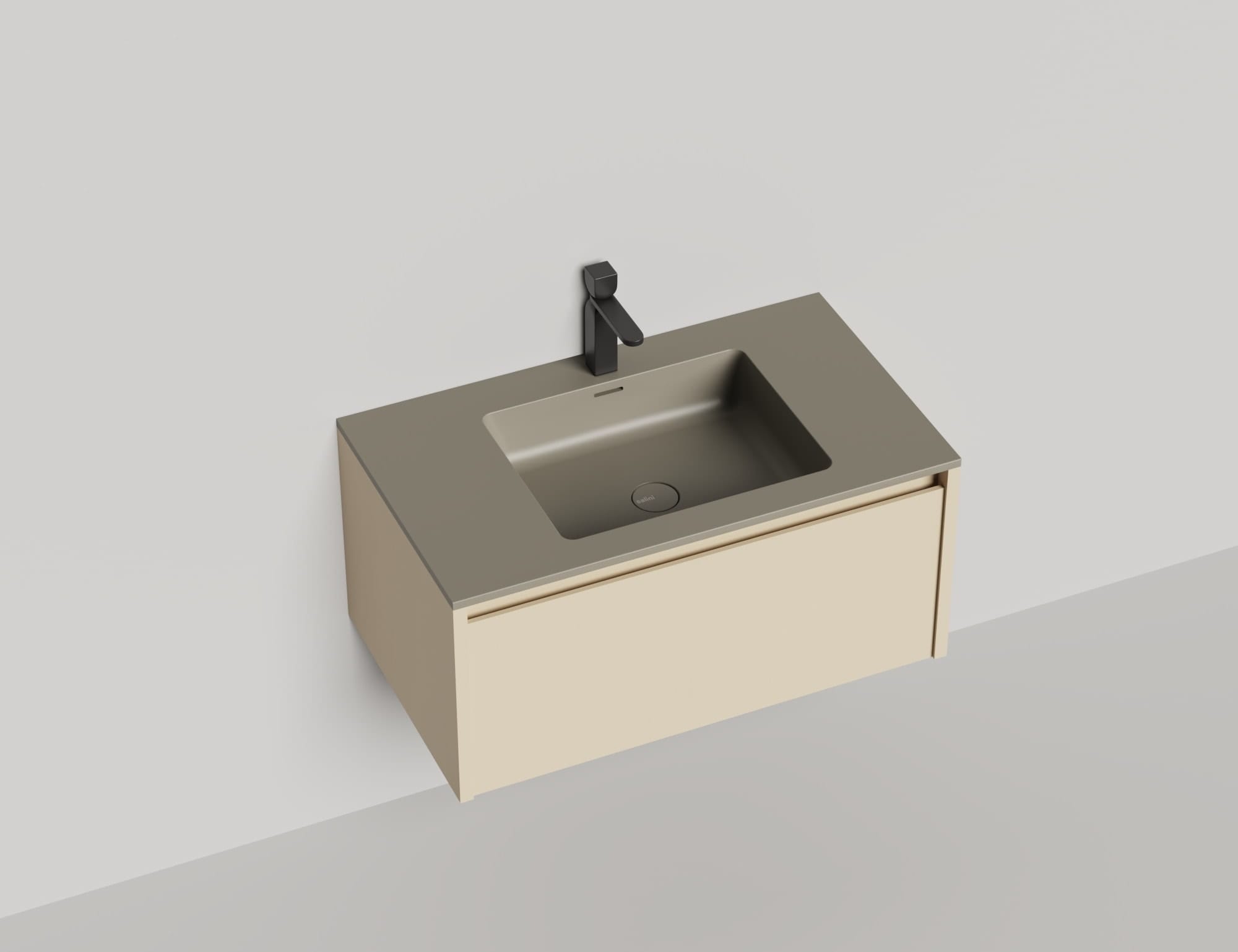 Тумба с раковиной Salini Domino Onda Plus 80 27D108ON RAL