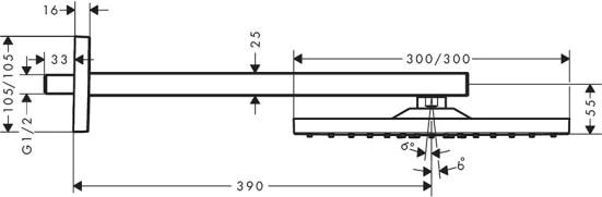 Верхний душ hansgrohe Raindance Е Air 26238140 с держателем шлифованная бронза