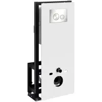 Инсталляция для унитаза WasserKRAFT Glan 66 66TLT.010.ME.WH.BN02 с кнопкой смыва, никель