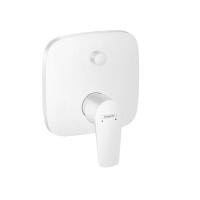 Смеситель для ванны hansgrohe Talis E СМ 71474700 со встроенной защитной комбинацией матовый белый