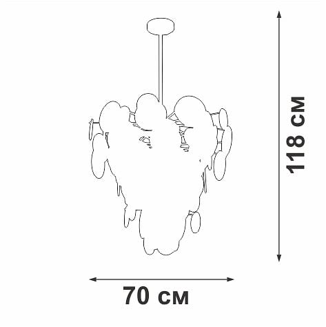 Люстра на штанге Vitaluce V5802 V5802-8/8PL