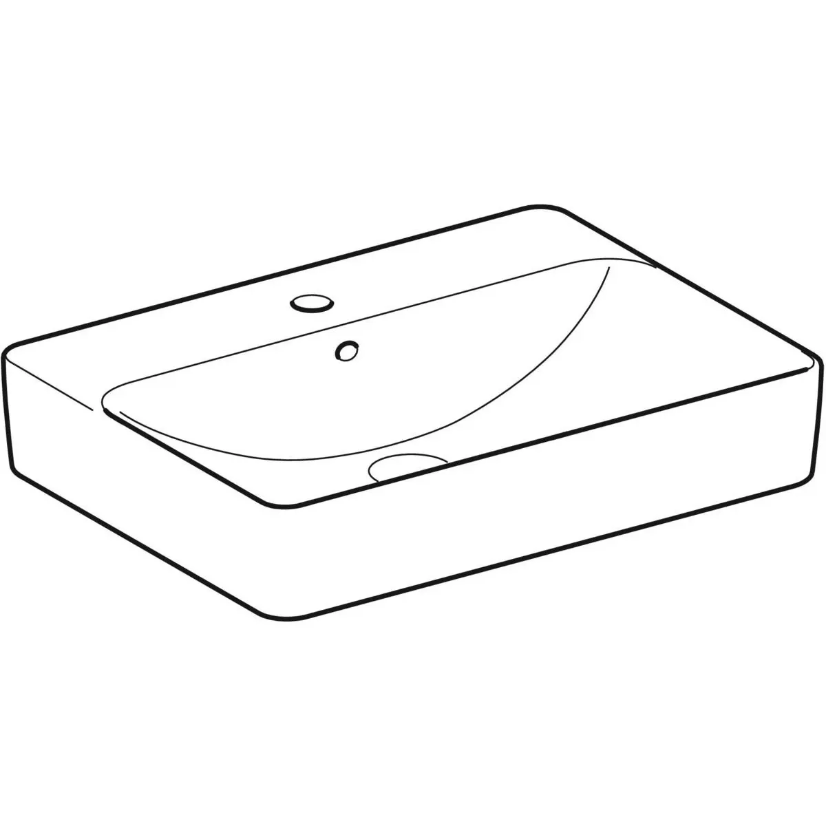 Раковина 60x45 см Geberit VariForm 500.780.01.2
