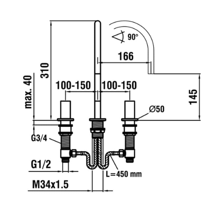 Смеситель для раковины Laufen Kartell 3.1233.3.004.220.1
