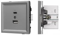 Розетка 2хUSB type A и C без рамки Arlight SCT-TENDO 054096