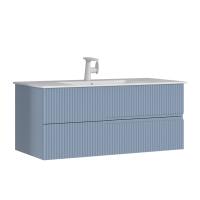 Тумба с раковиной Orka Moonlight 120 5001507 голубой матовый/белый