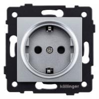 Розетка с заземлением, без рамки Kollinger  REA-002GY