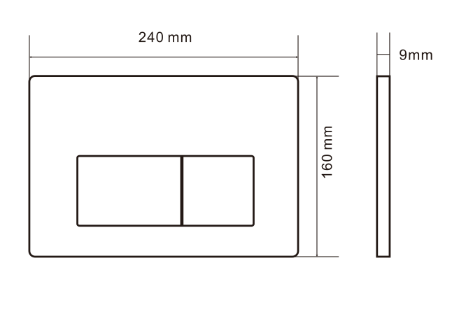 Кнопка смыва CEZARES ДВИЖЕНИЕ 2 (SLIDER 2) CZR-510V-01-AF