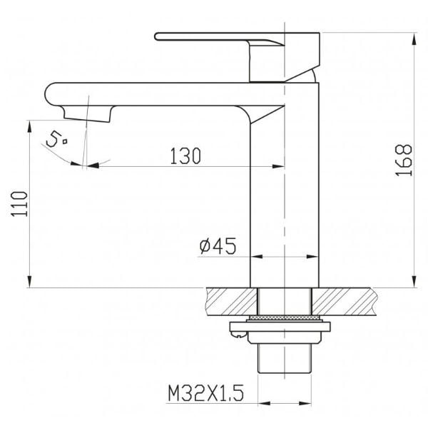 Смеситель для раковины BelBagno Nova NOV-LVM-IN