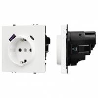 Розетка с заземлением и 2хUSB type A, без рамки Arlight SCT 054284