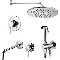 Комплект смесителей Paffoni Light KITZLIG011CR006 с гигиеническим душем