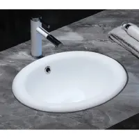 Раковина CeramaLux 1203 50x42 см, встраиваемая сверху, белый