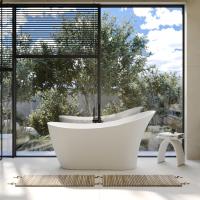 Ванна из искусственного камня Abber Stein 169x75 AS9618 белый матовый