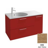 Тумба под раковину 100 см Jacob Delafon Odeon Rive Gauche EB2544-R9-E52 дуб табак ручки черные