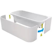 Панель фронтальная 179x84,5 см 3 части Excellent Arana OBEX.AR2.18WH