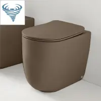 Унитаз приставной Kerasan Nolita 531988 безободковый, торнадо, коричневый матовый