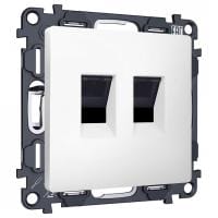 Розетка двойная Ethernet RJ-45 без рамки Ambrella Volt ALFA MA132110