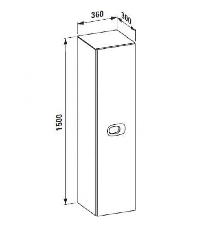 Шкаф-пенал Laufen Mimo 4.6255.2.055.530.1