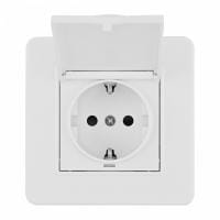 Розетка с заземлением и шторкой, с крышкой Arte Milano SET16-1 SET16-1-41-1 white