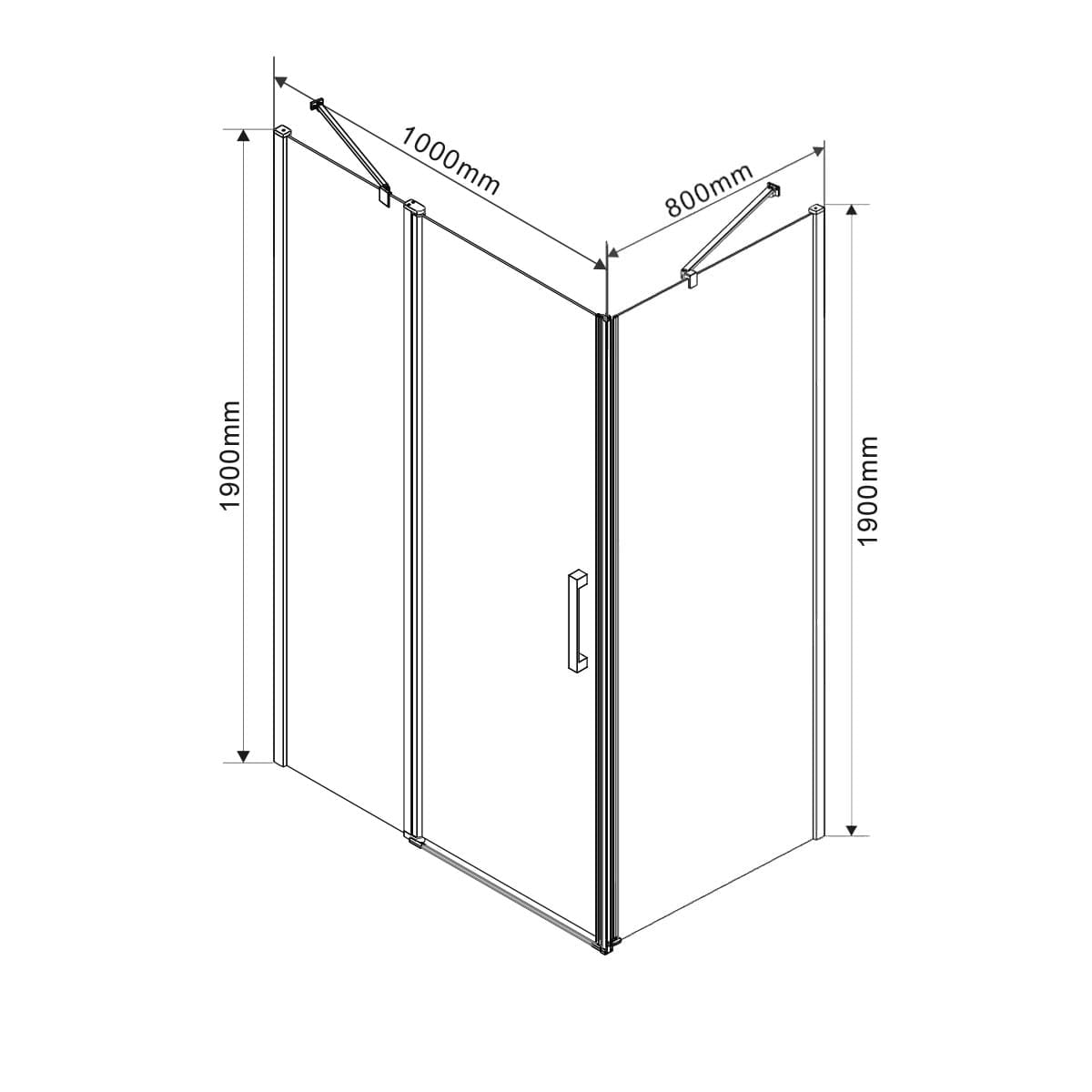 Душевой уголок Vincea Orta VSR-1O8010CL