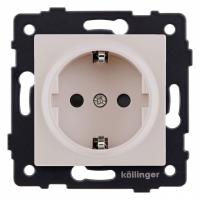 Розетка с заземлением, без рамки Kollinger  REA-002CM