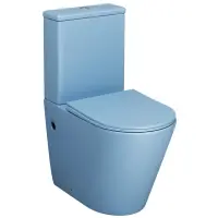 Унитаз-компакт Grossman GR-4480BSMS безободковый, с сиденьем микролифт, голубой матовый