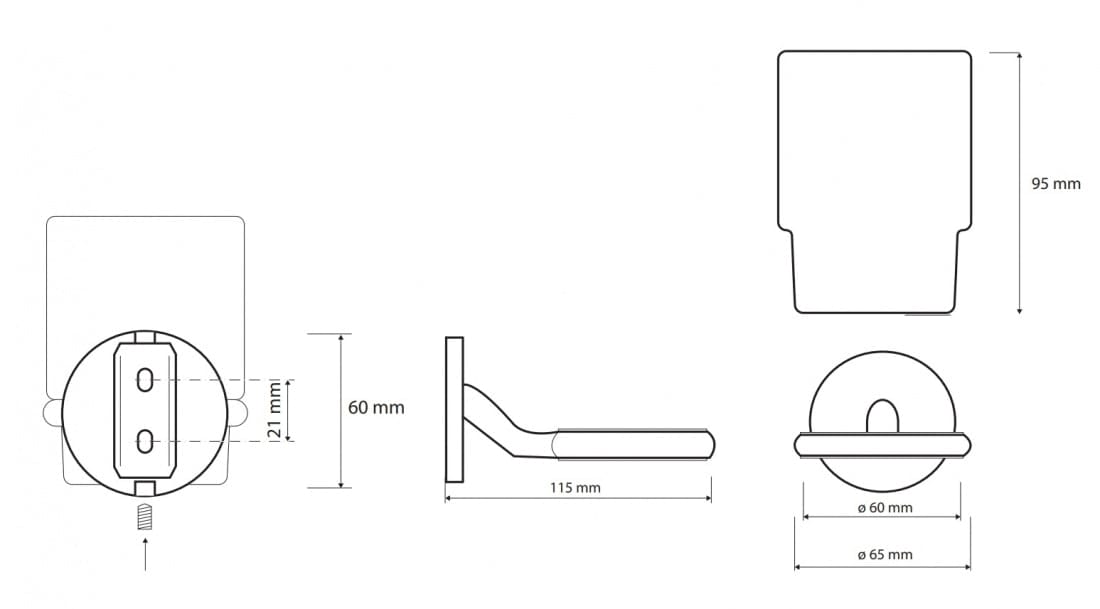 Стакан для зубных щеток Bemeta Nox 102410010