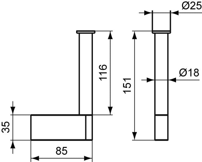 Держатель для запасного рулона Ideal Standard Connect N1383AA