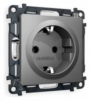 Розетка с заземлением без рамки Ambrella Volt Quant MA656010