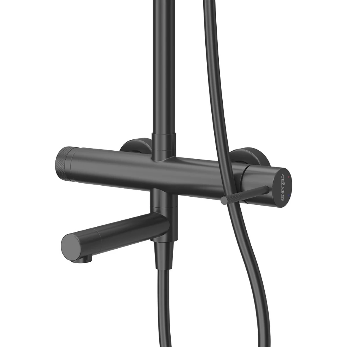 Душевая система Cezares Relax RELAX-CVD-NOP 230 мм, со смесителем, черный матовый