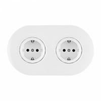 Розетка с заземлением и со шторкой Arte Milano SET08-2 SET08-2-40-1x2 white