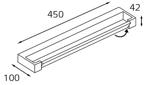 Подсветка для зеркала Italline IT01-1068/45 IT01-1068/45 black