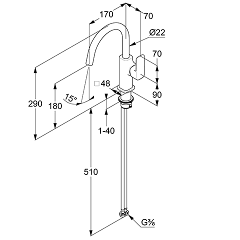 Смеситель для раковины Kludi Renon 42028N075 брашированное золото