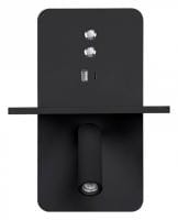 Бра с полкой Arte Lamp Bess A7453AP-1BK