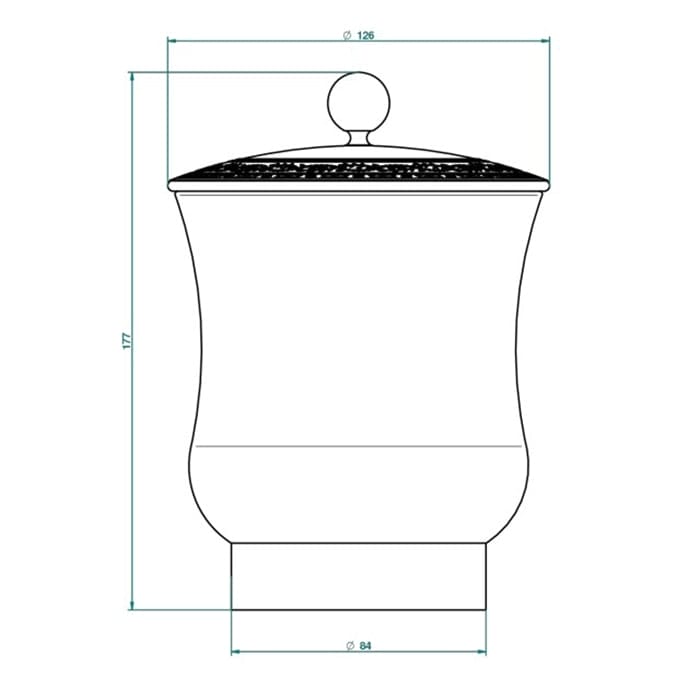 Контейнер THG Marquise noir dcor Or A7F.A02.4621 золото