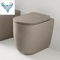 Унитаз приставной Kerasan Nolita 531981 безободковый, торнадо, фундук матовый