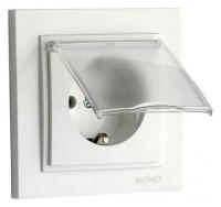 Розетка с заземлением с крышкой Mono Electric Despina 102-010021-118
