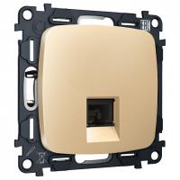 Розетка Ethernet RJ-45 и со шторками, без рамки Ambrella Volt OMEGA MO612005