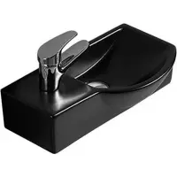 Раковина CeramaLux 7947ARMB 41x22,5 см R, рукомойник, черный матовый