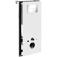 Инсталляция для унитаза WasserKRAFT Abens 20 20TLT.010.ME.WH.CH04 с кнопкой смыва, хром