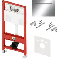 Инсталляция для унитаза Tece TECEnow + TECEbase 3.0 N500412 с кнопкой смыва, хром