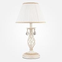Настольная лампа декоративная Eurosvet Amelia 10054/1 белый с золотом/прозрачный хрусталь Strotskis