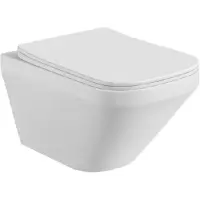 Унитаз подвесной Aquatek Лира AQ1155-00 безободковый, с сиденьем микролифт, белый