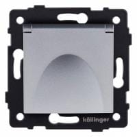 Розетка с заземлением с крышкой, без рамки Kollinger  REA-006GY